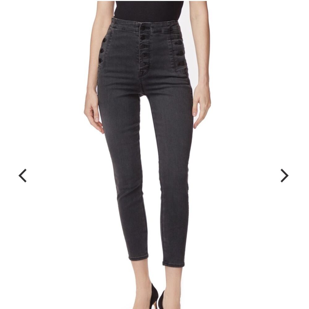 J BRAND NATASHA SKY-HIGH CROPPED SUPER SKINNY JEANS - VANE